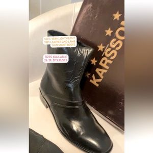 100 % lamb skin leather short boots